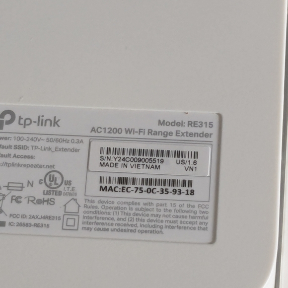 TP-Link AC1200 RE315 Wi-Fi Extenders - Picture 8 of 16